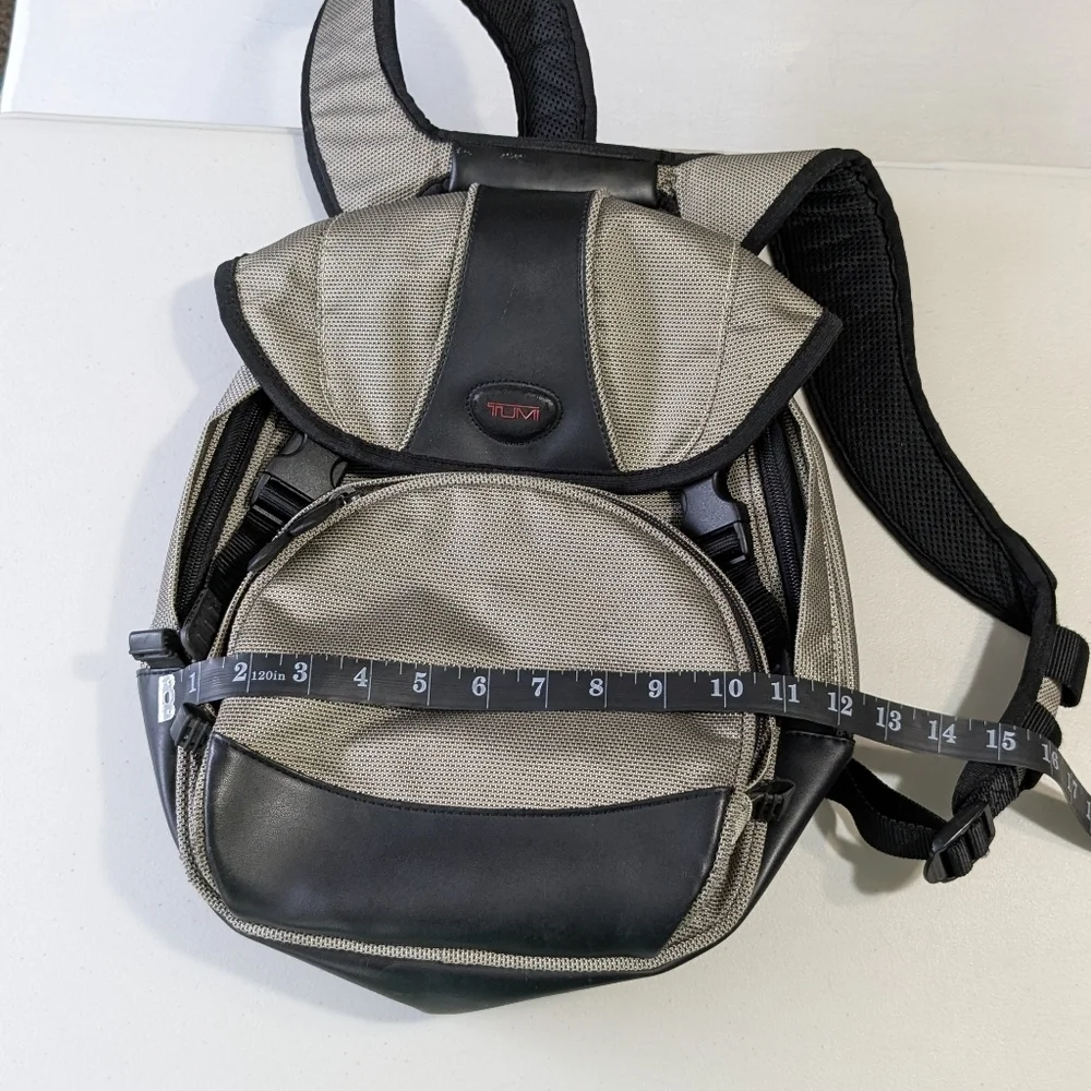TUMI Black and Silver Backpack, Small